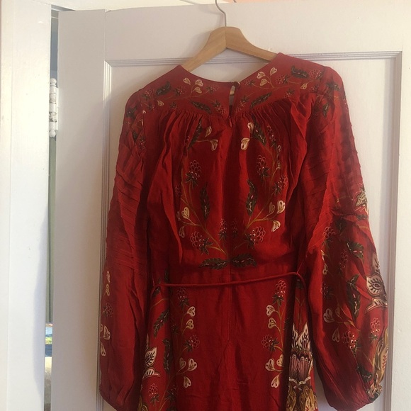 FARM Rio Red Long Sleeve Dress with Embroidery - Picture 5 of 8